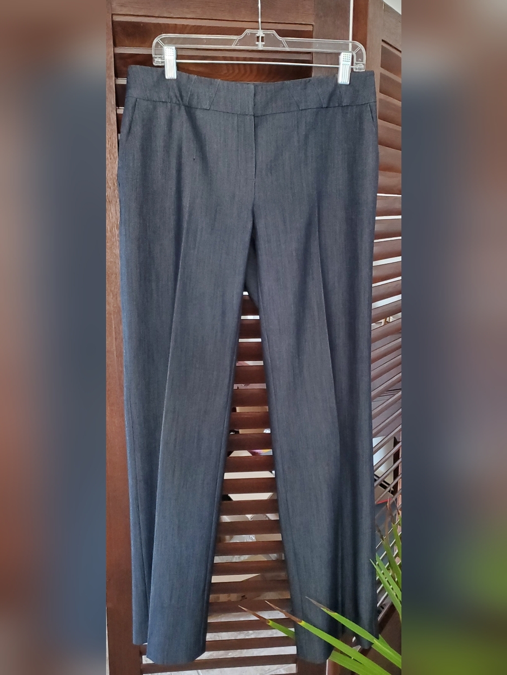 Calvin Klein Classic Straight-Leg Dress Pants Charcoal Gray Size 6